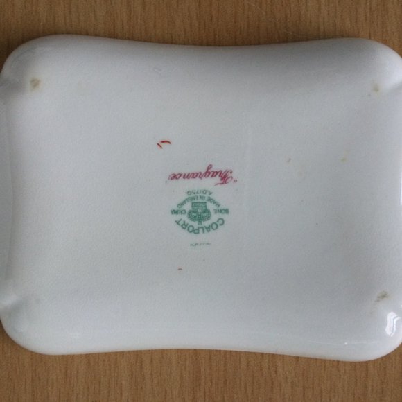 VTG Coalport mini Plate Bone China England Gold Trim Fragrance Floral Bouquet 4" - Picture 6 of 8